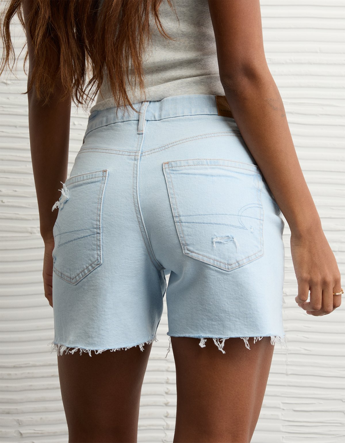 AE 6" Strigid Curvy Super High-Waisted Relaxed Denim Short - image 2