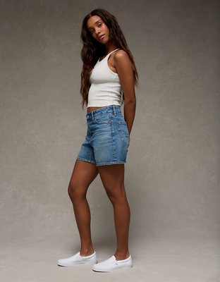 AE Strigid Curvy Super High-Waisted Relaxed Denim Utility Short