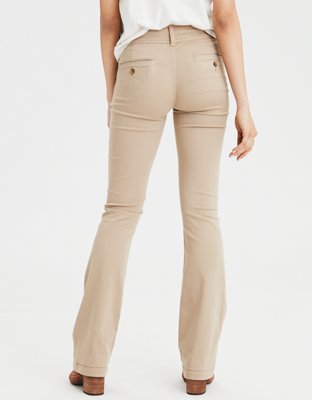 womens bootcut black khaki pants