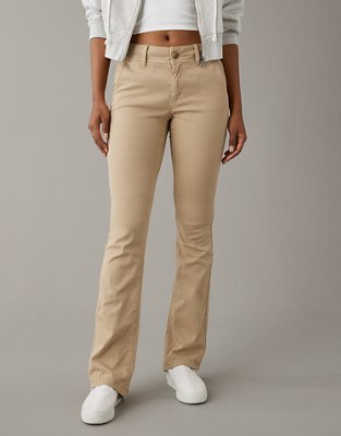 Khaki pants y pants de uniforme para mujer