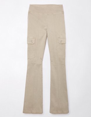 AE Stretch Pull-On High-Waisted Kick Bootcut Cargo Pant