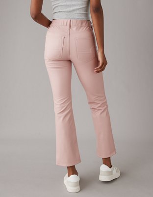 Женские брюки American Eagle AE High-Waisted Vegan Leather Kick Bootcut Crop Pant — фото 2