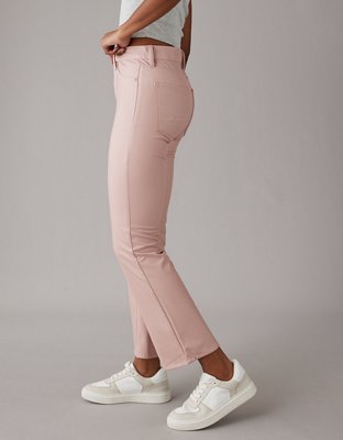 Женские брюки American Eagle AE High-Waisted Vegan Leather Kick Bootcut Crop Pant — фото 4