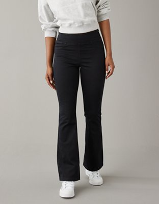 High Waisted Nylon Pull-on Bootcut Pant