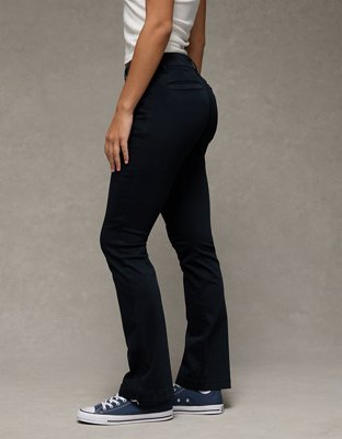 AE Stretch Low-Rise Kick Bootcut Khaki Pant