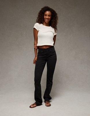 AE Curvy High-Waisted Kick Bootcut Khaki Pant