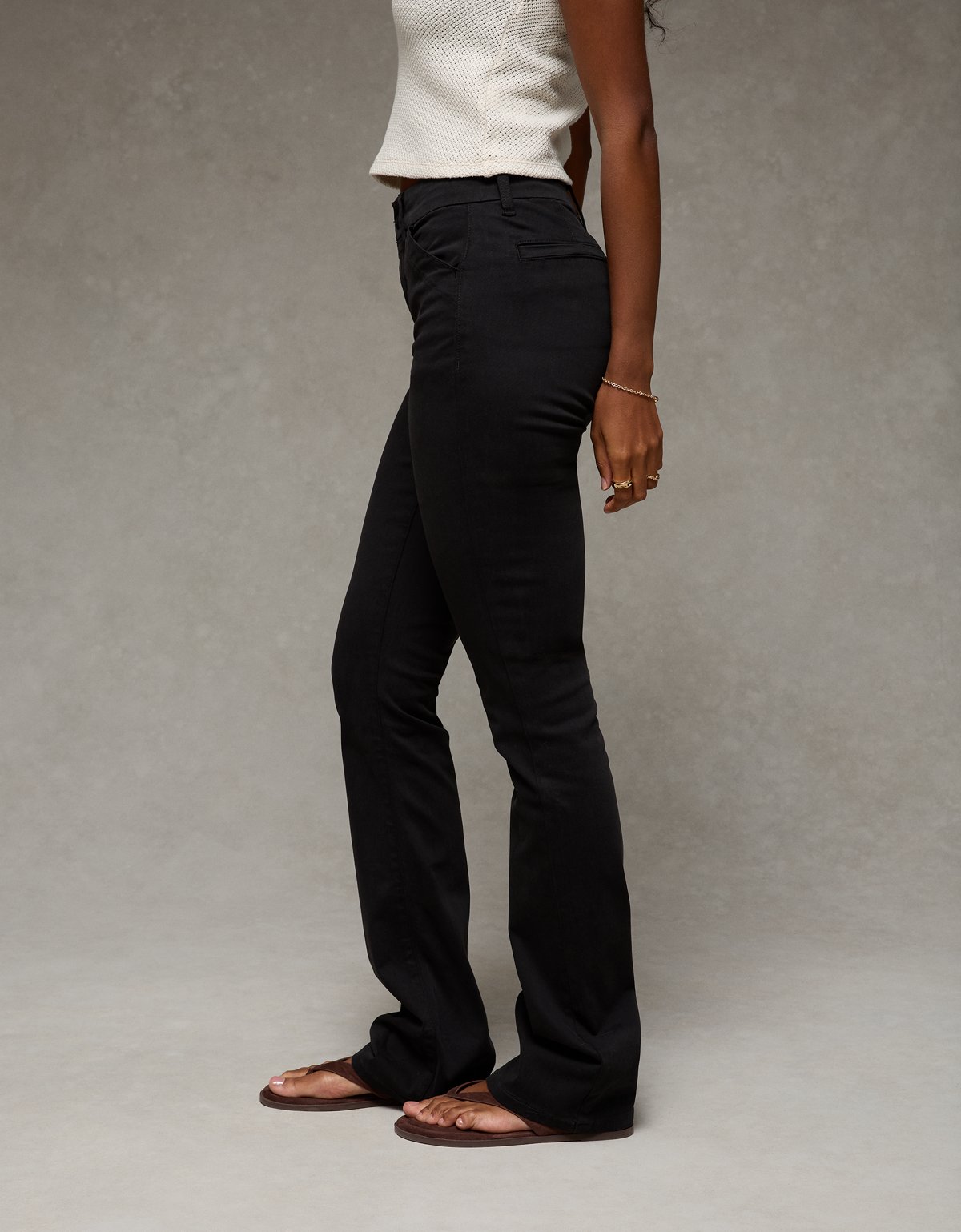 AE Curvy High-Waisted Kick Bootcut Khaki Pant - image 5