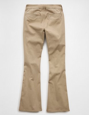 AE Curvy High-Waisted Kick Bootcut Khaki Pant | American Eagle