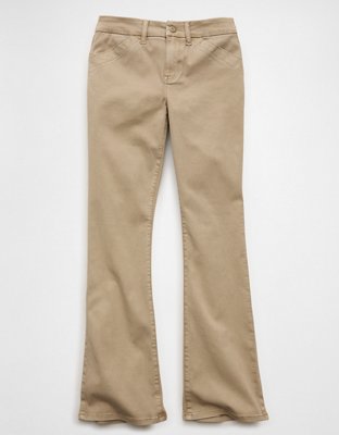 AE Curvy Low-Rise Kick Bootcut Khaki Pant