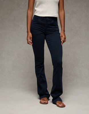 AE Curvy High-Waisted Kick Bootcut Khaki Pant