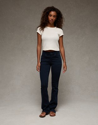 AE Curvy High-Waisted Kick Bootcut Khaki Pant