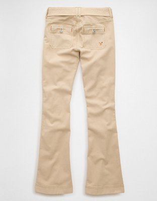 Женские брюки American Eagle AE Super Low-Rise Kick Boot Pant, цвет: Artifact — фото 4