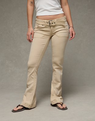 Женские брюки American Eagle AE Super Low-Rise Kick Boot Pant, цвет: Artifact — фото 5