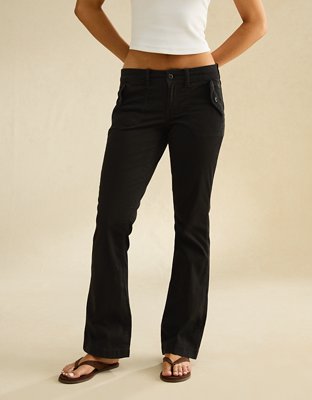 AE Super Low-Rise Kick Boot Pant — Onyx Black by American Eagle