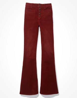 High-Waisted Corduroy Super-Flare Leggings for Women