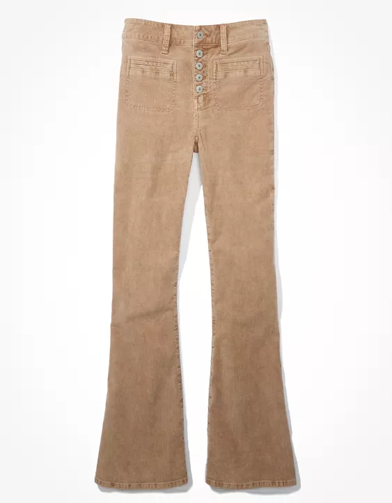 AE Stretch Corduroy Super High-Waisted Flare Pant
