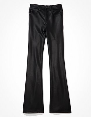 AE Stretch Vegan Leather Super High-Waisted Flare Pant