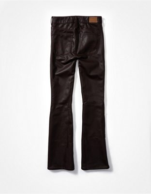 AE Stretch Vegan Leather Super High-Waisted Flare Pant
