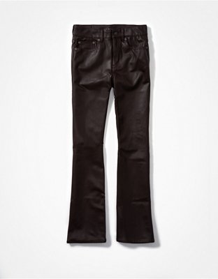 AE Stretch Vegan Leather Super High-Waisted Flare Pant