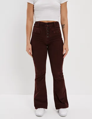 AE Stretch Corduroy Curvy Super High-Waisted Flare Pant