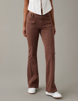 Low-rise comfort flare trousers