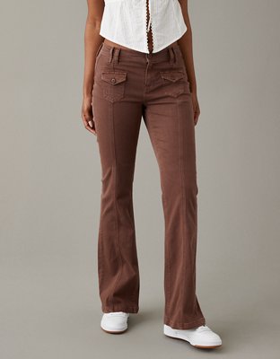 AE High-Waisted Satin Baggy Cargo Jogger