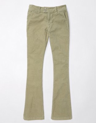 CenturyX Bootcut Pants for Women Corduroy Stretch High Waist Elastic Waist  Flare Trousers Work Business Slacks Pants with Pockets Black S 