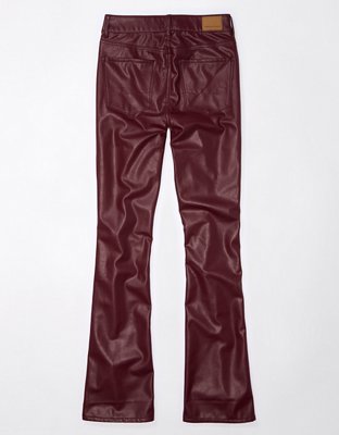 AE Stretch Vegan Leather Super High-Waisted Kick Boot Pant