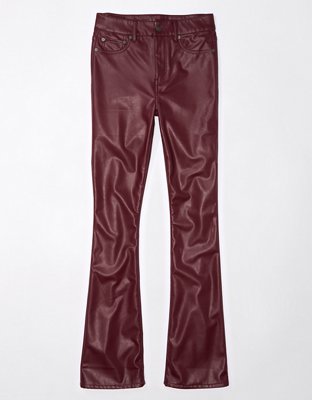 AE Stretch Vegan Leather Super High-Waisted Kick Boot Pant