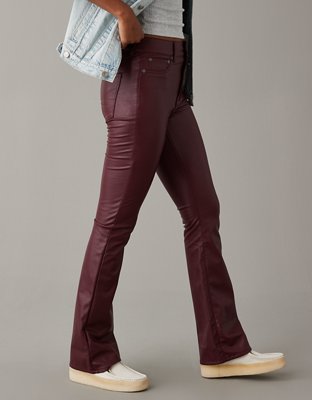 AE Stretch Vegan Leather Super High-Waisted Kick Boot Pant