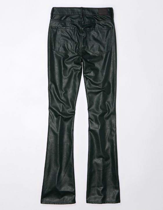AE Stretch Vegan Leather Super High-Waisted Kick Boot Pant