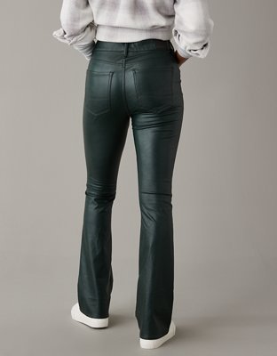 AE Stretch Vegan Leather Super High-Waisted Kick Boot Pant