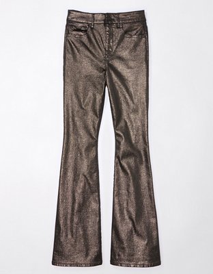 Buy AE Super High-Waisted Knit Flare Pant online