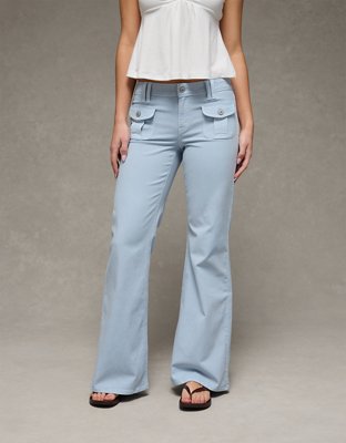 AE Stretch Mid-Rise Flare Trouser | American Eagle