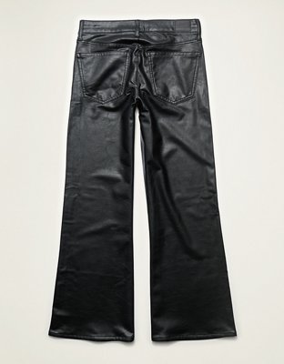 AE Vegan Leather High-Waisted Flare Pant