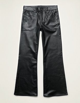 AE Vegan Leather High-Waisted Flare Pant