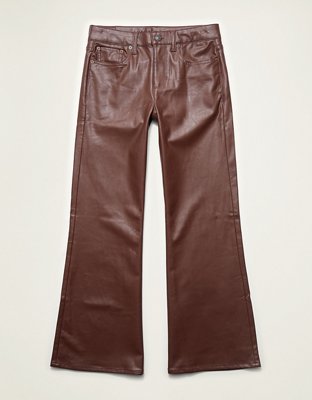 AE High-Waisted Flare Pant de Cuero Vegano