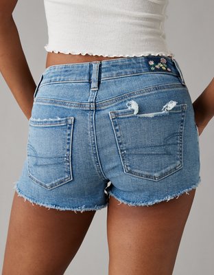 Женские джинсы American Eagle AE Next Level Low-Rise Ripped Denim Short Short — фото 2