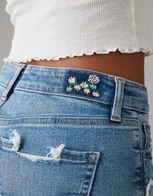 AE Next Level Low-Rise Ripped Denim Short