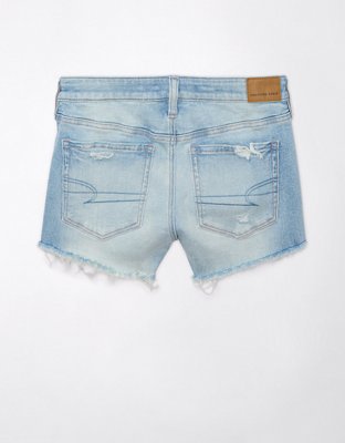 AE Next Level Super Low-Rise Ripped Denim Short