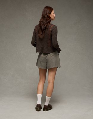 AE Super High-Waisted Pleated Trouser Short