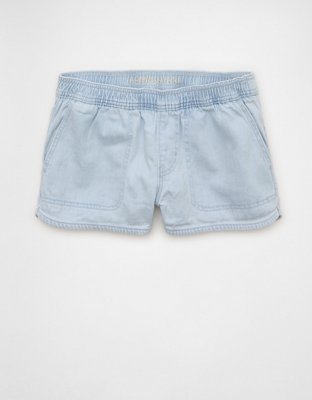 AE Stretch High-Waisted Pull-On Denim Short