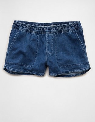 AE Stretch High-Waisted Pull-On Denim Short