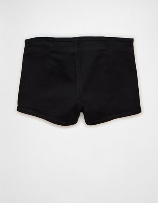 Женские шорты American Eagle AE Next Level Denim Micro, цвет: Чёрный — фото 4