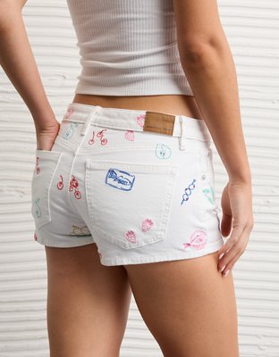 Short très court parfait en denim à taille basse extensible AE