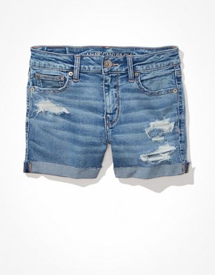 AE Ne(x)t Level Low-Rise Denim Midi Short