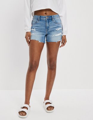 AE Ne(x)t Level Low-Rise Denim Midi Short