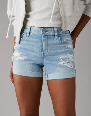 AE Next Level Ripped Denim Midi Short