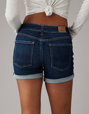 Flex Effects Low-Rise Denim Midi Shorts