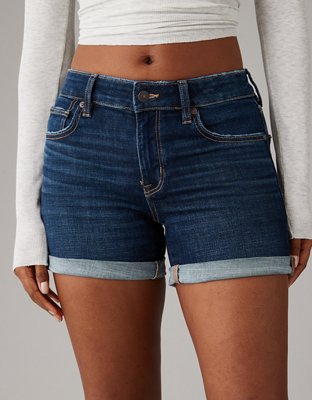 Denim Low Rise Denim Shorts Skinny